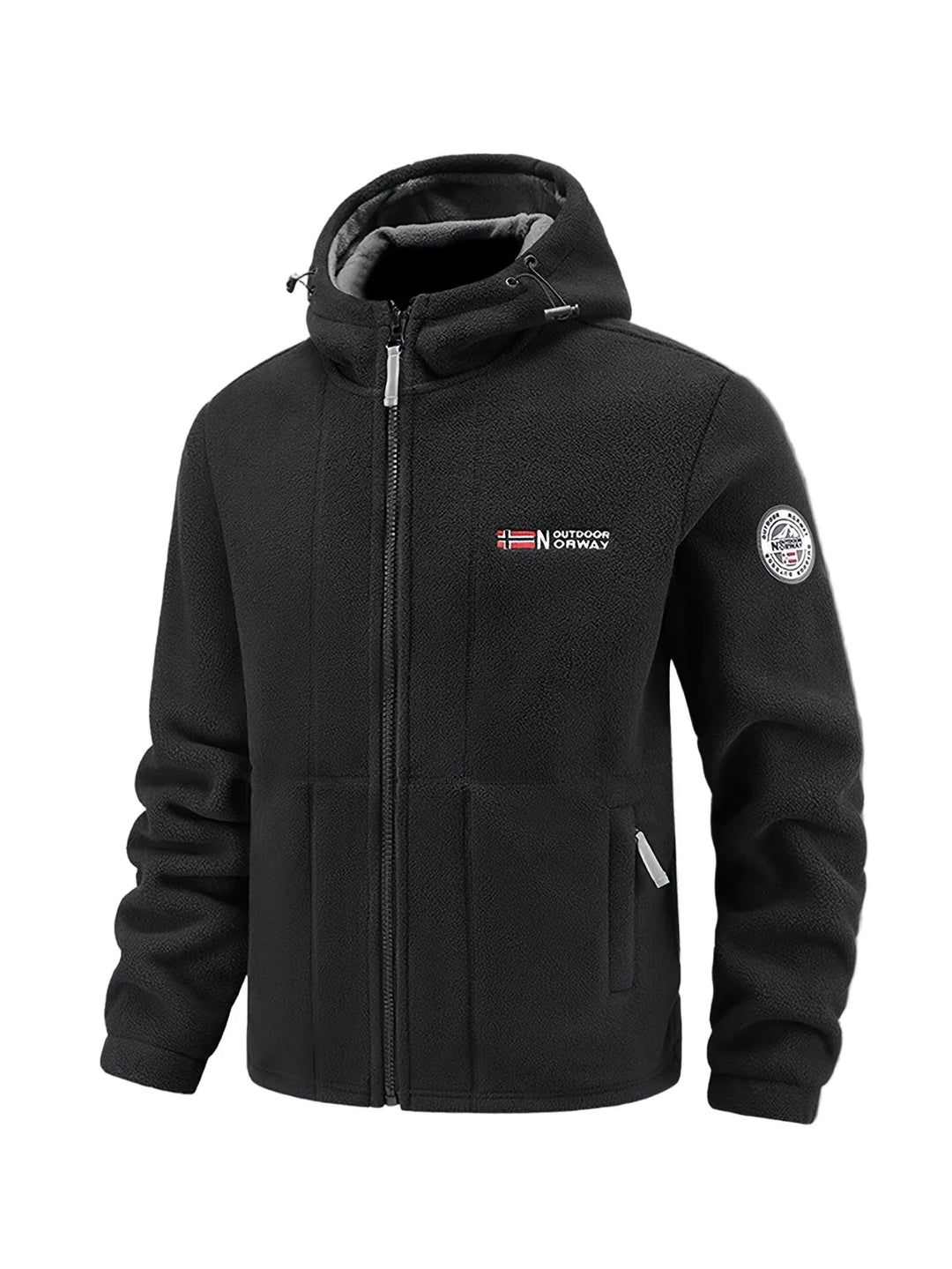 Winter fleece jas heren | Warme jas met capuchon en meerdere zakken
