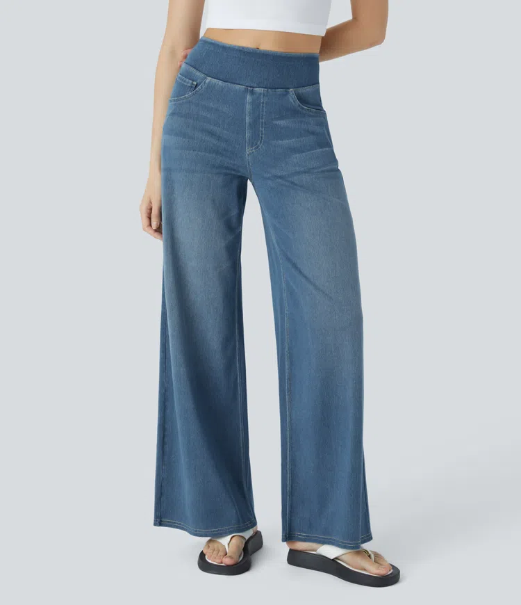 Wide Fit Jeans | Dames jeans met wijde pijpen