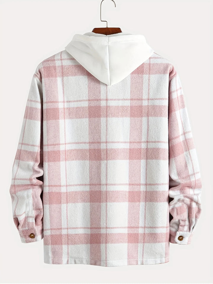 Heren overshirt | Geruit casual jas in flanel stijl