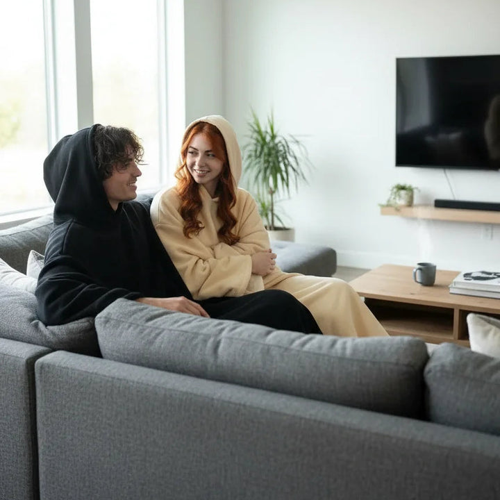 Hoodie deken | Fleece cape met capuchon voor dames en heren