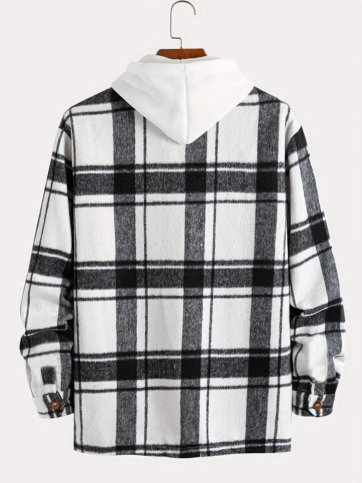 Heren overshirt | Geruit casual jas in flanel stijl