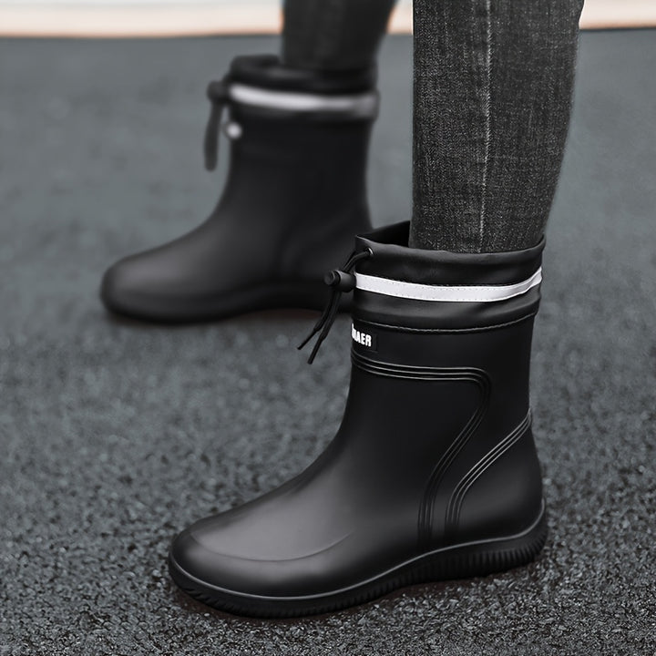 Heren regenlaarzen | Waterdichte PVC laarzen met profielzool