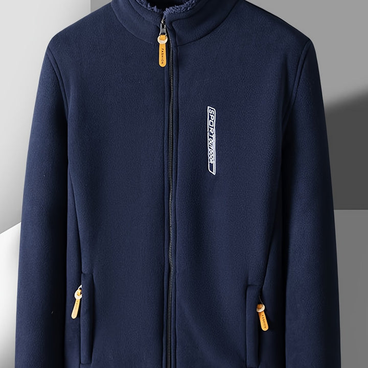 Dames winterjas | Fleece jas met hoge kraag en rits