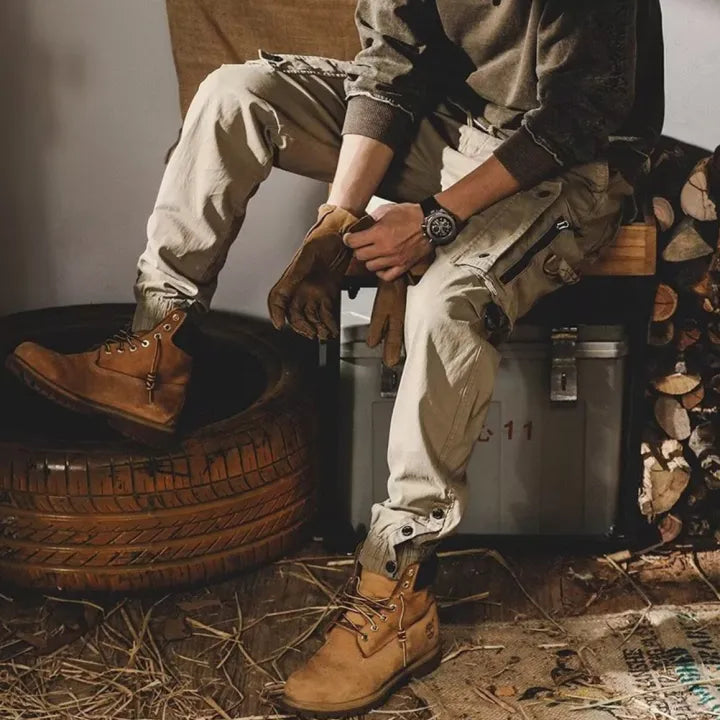 Heren tactical cargo broek met ritszakken