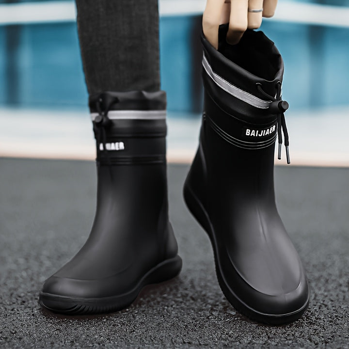 Heren regenlaarzen | Waterdichte PVC laarzen met profielzool