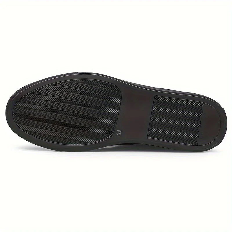 Heren sneakers zwart | Leren low top casual schoenen