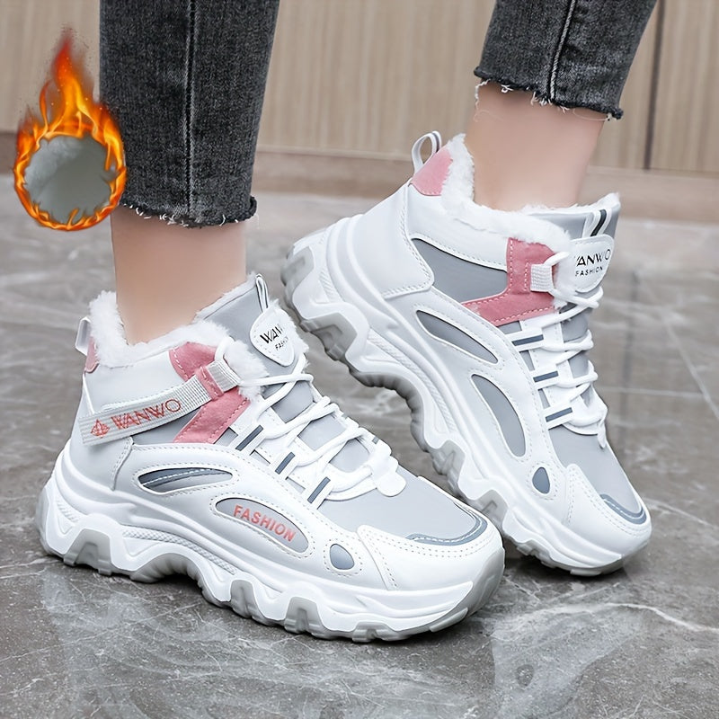 Sneakers dames | Witte casual schoenen met platte zool