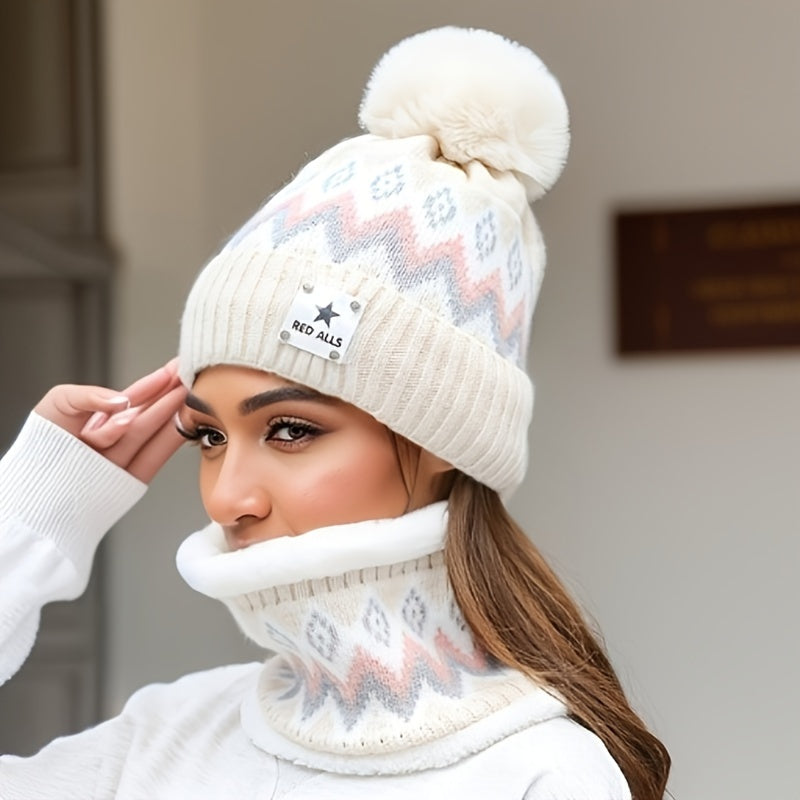 Wintermuts dames | Fleece beanie met gezichtsmasker set