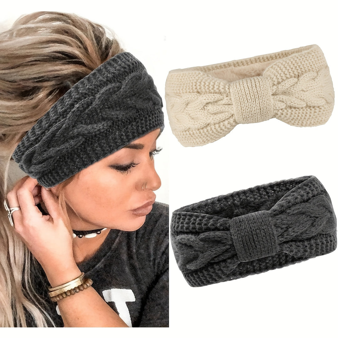 Winter hoofdband dames | Fleece oorwarmers 2-pack