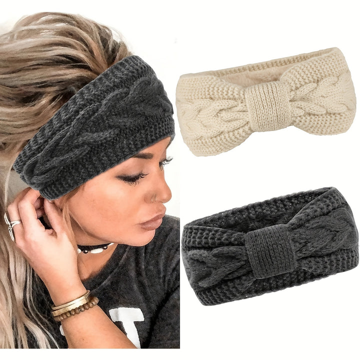 Winter hoofdband dames | Fleece oorwarmers 2-pack