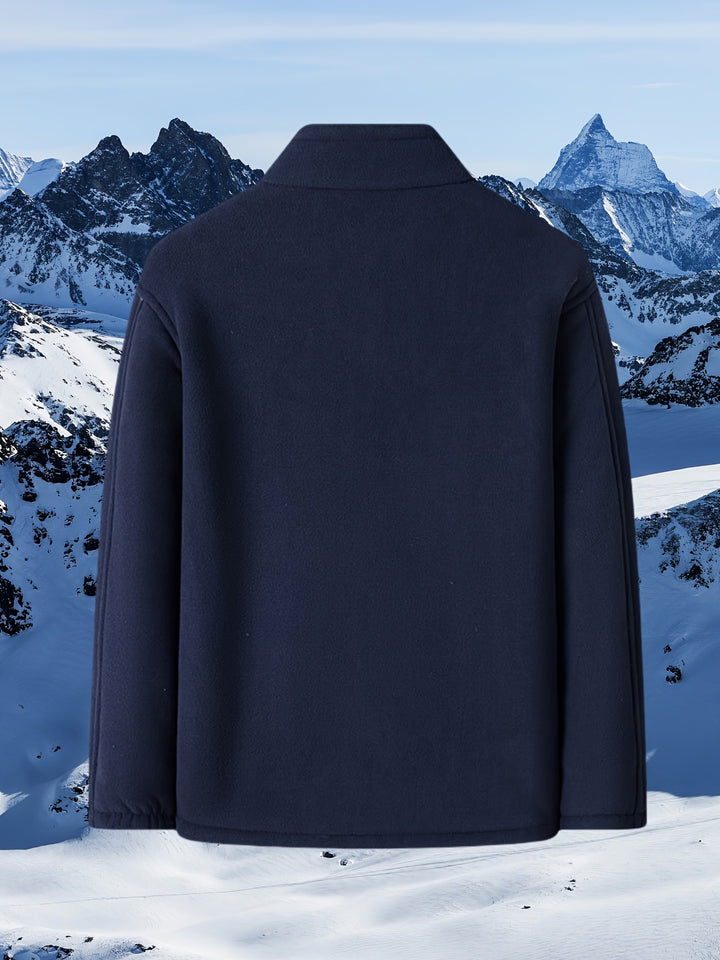 Dames winterjas | Fleece jas met hoge kraag en rits