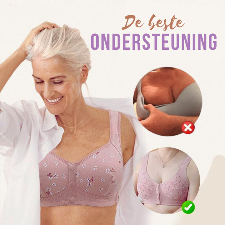 Ondersteunende Comfy BH met voorknoopsluiting (1+1 GRATIS)