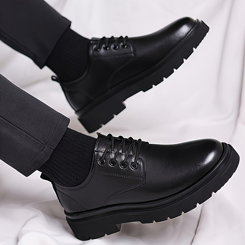 Sam | Heren leren schoen met veters en dikke zool