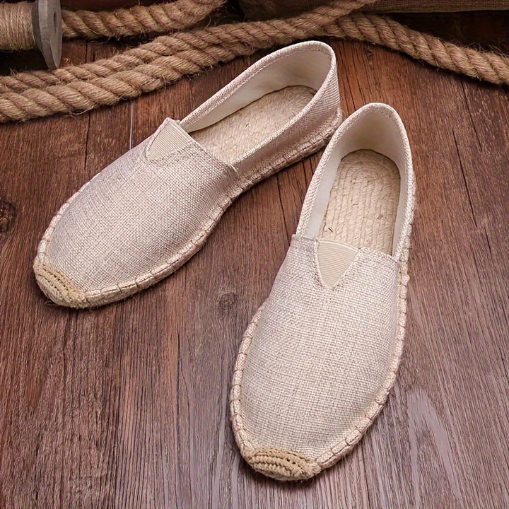 Espradilles Loafers | Heren canvas instapschoenen