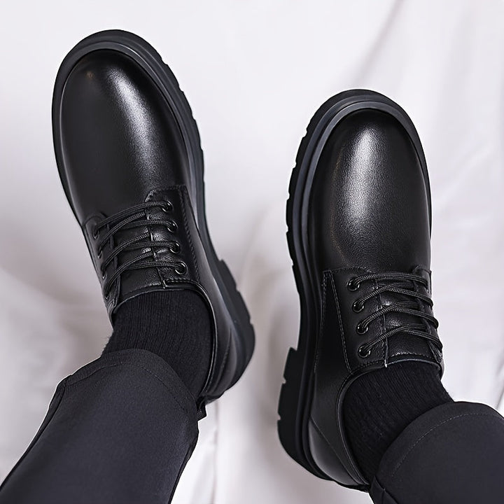 Sam | Heren leren schoen met veters en dikke zool