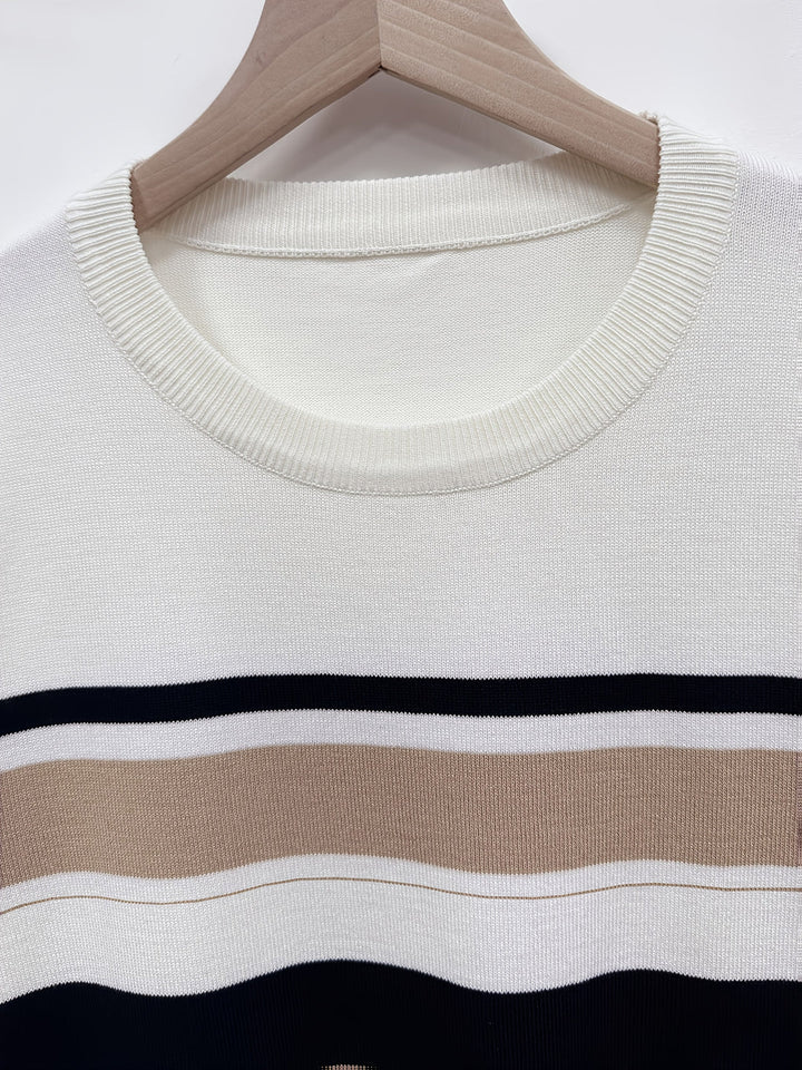 Dwayn | Heren gebreid shirt met strepen