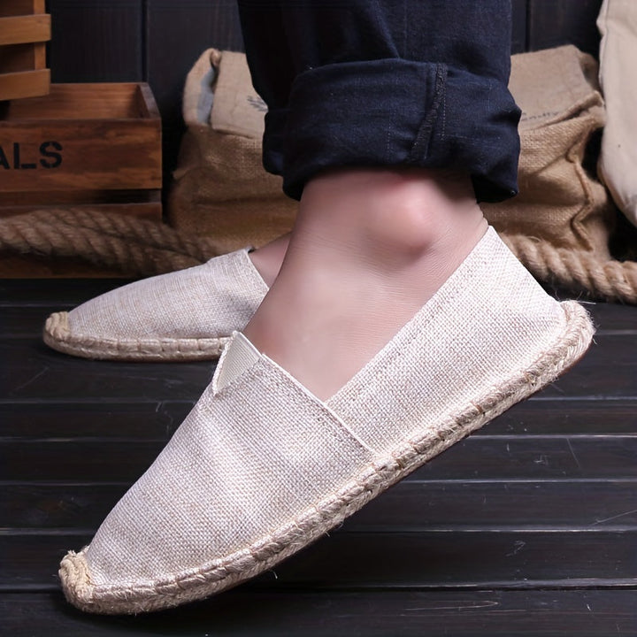 Espradilles Loafers | Heren canvas instapschoenen