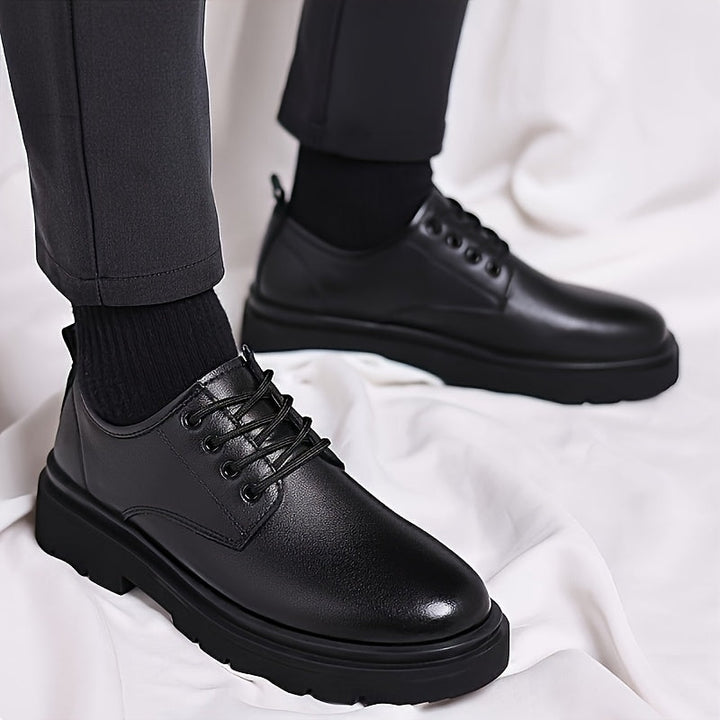 Sam | Heren leren schoen met veters en dikke zool