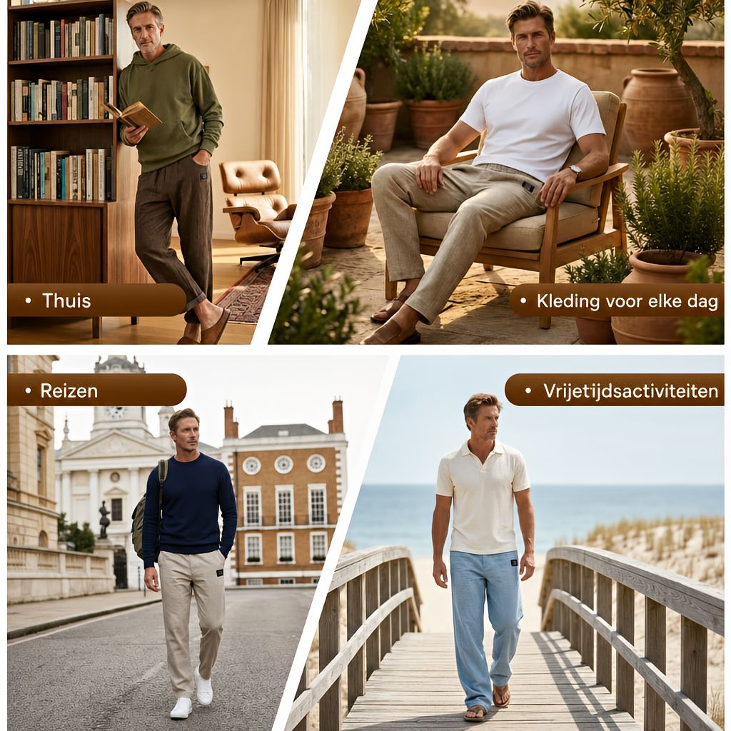 Broek heren | Luchtige casual broek met losse fit