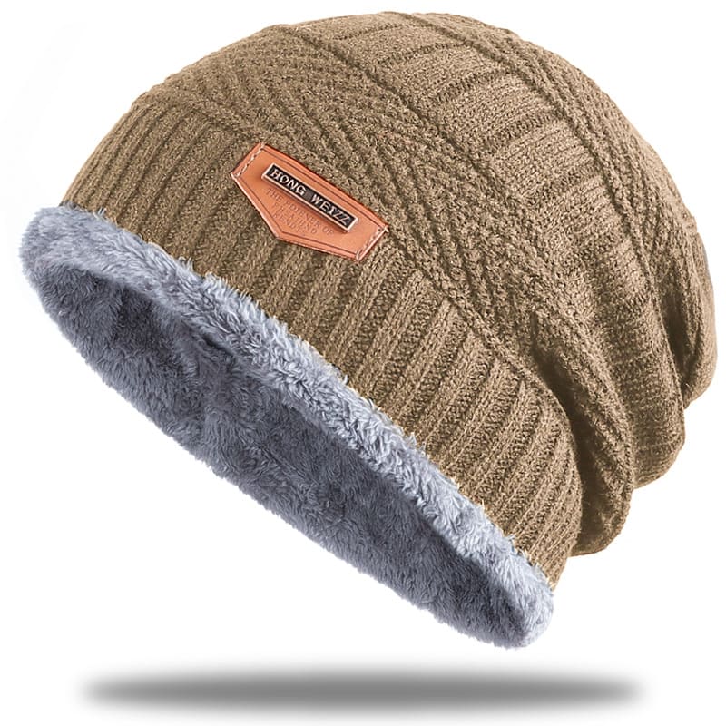 Gebreide Beanie | Unisex warme katoenen muts met warme binnenvoering