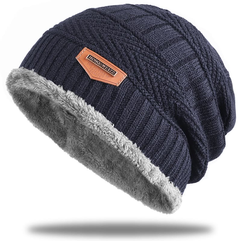 Gebreide Beanie | Unisex warme katoenen muts met warme binnenvoering