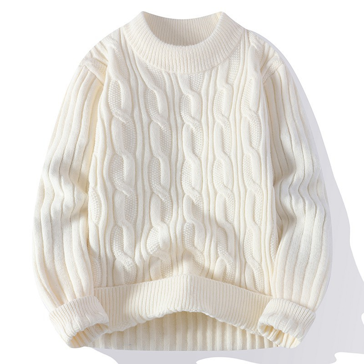 WaveKnit | Heren chunky trui met golvend ribpatroon