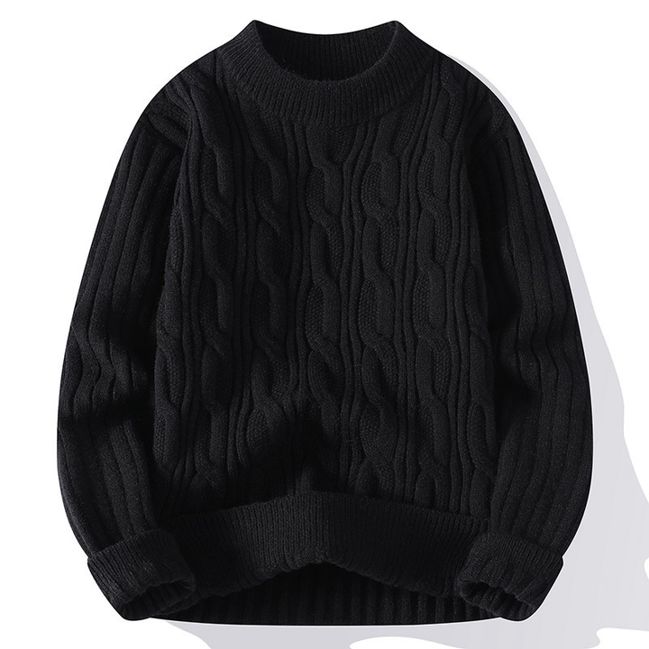 WaveKnit | Heren chunky trui met golvend ribpatroon