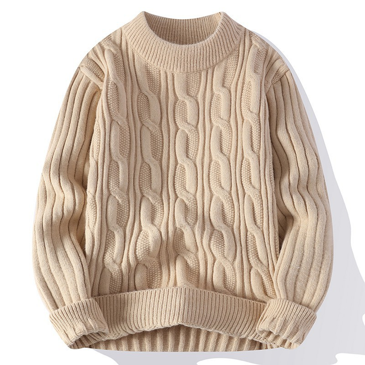 WaveKnit | Heren chunky trui met golvend ribpatroon