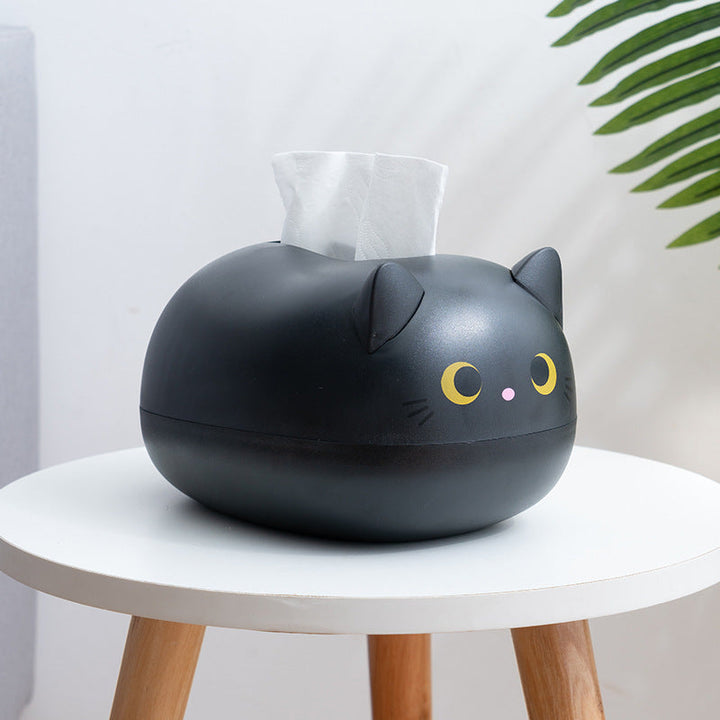 Tissuehouder kat | Decoratieve tissuedoos kunststof