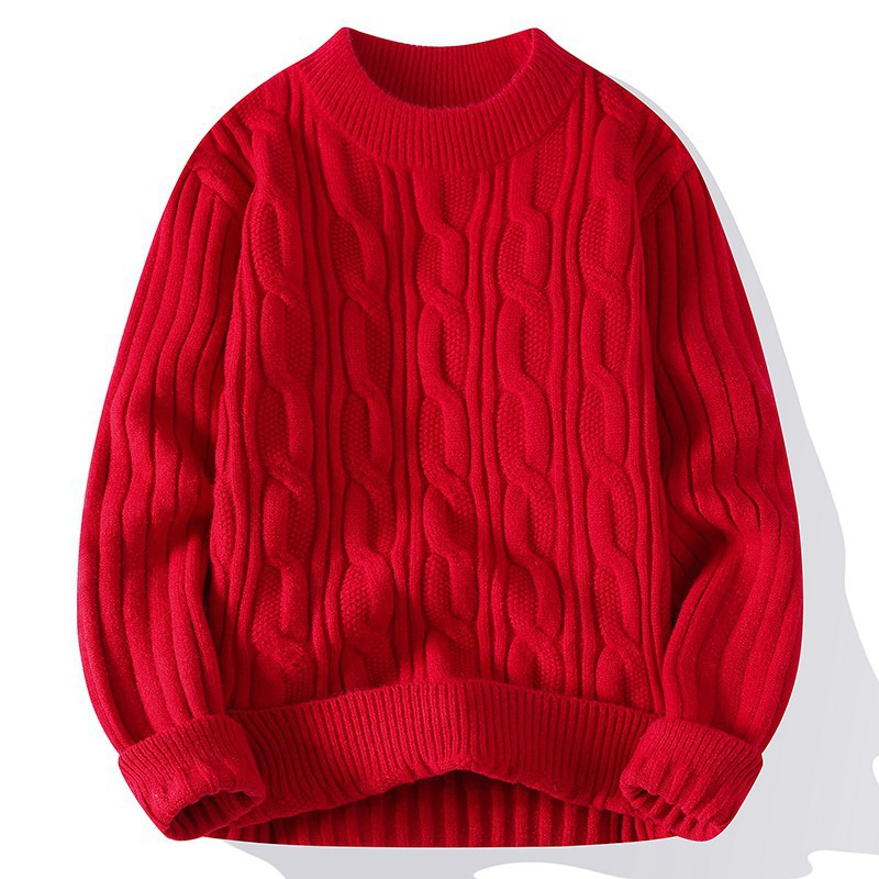 WaveKnit | Heren chunky trui met golvend ribpatroon
