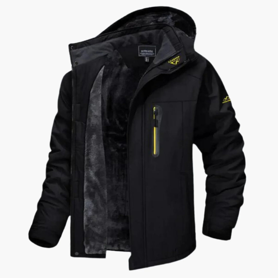 Heren winterjas | Waterdichte outdoor jas met capuchon en fleece