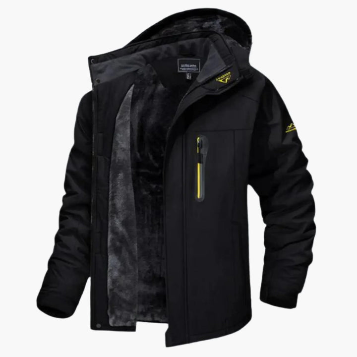 Heren winterjas | Waterdichte outdoor jas met capuchon en fleece