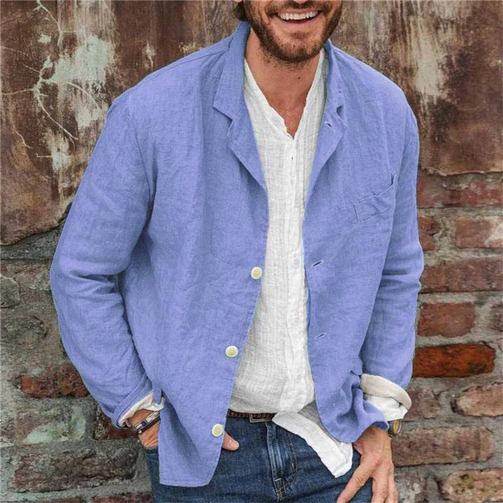 Linen Ease Colbert | Heren colbert van katoen en linnen