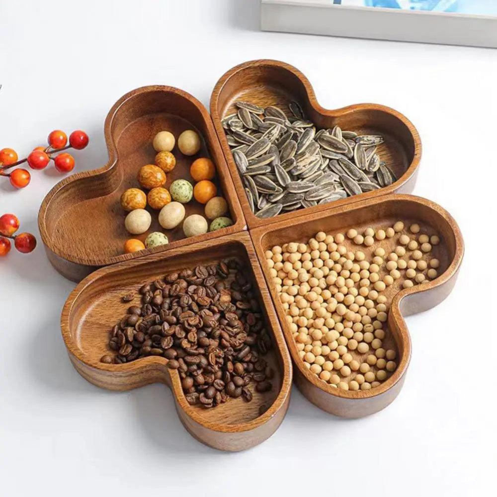 Love & Serve | Sfeervolle houten schaaltjes voor elke borrel (set 4 stuks) - Storebay.nl