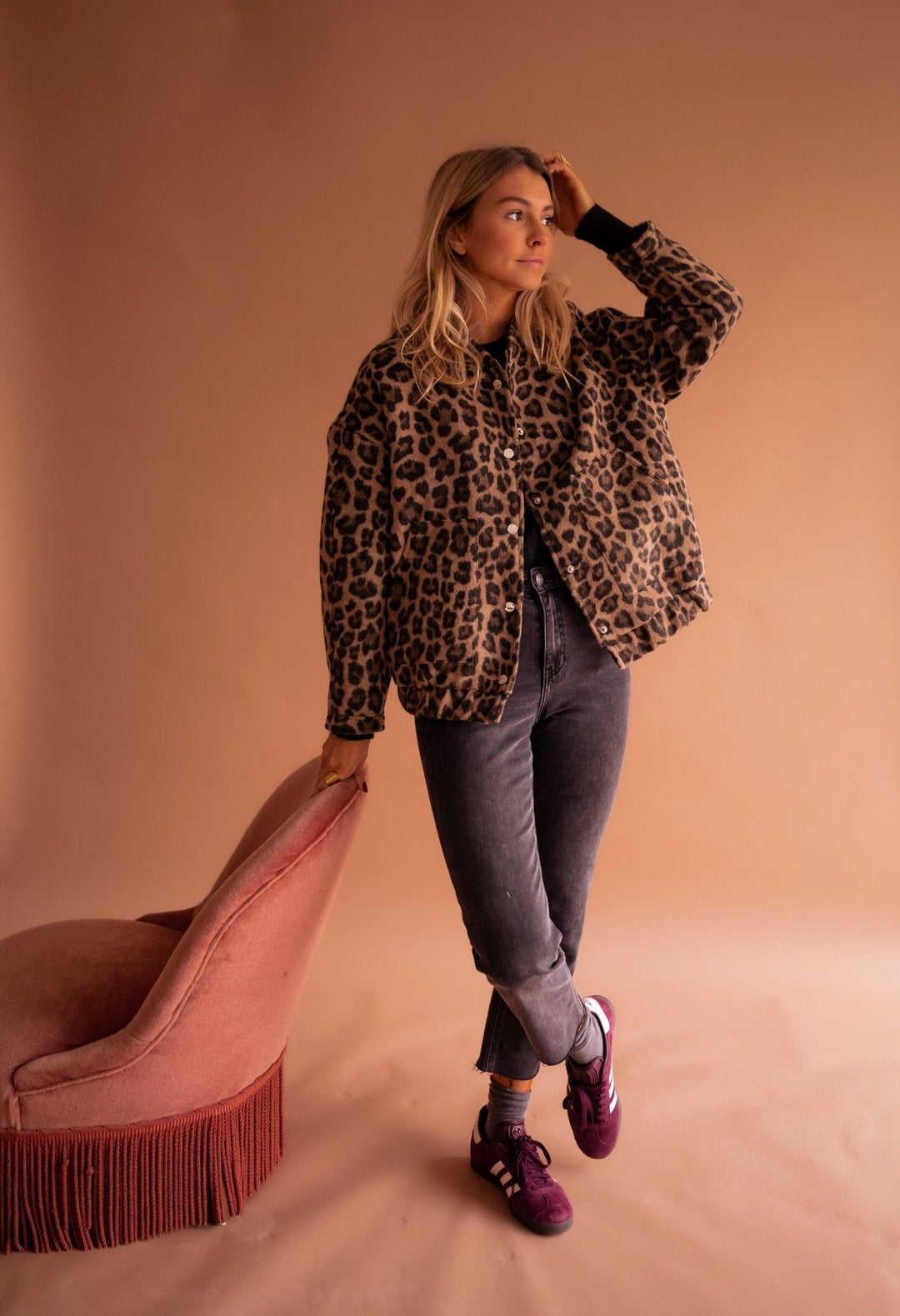 Bomberjack Dames met luipaardprint | Trendy tussenjas