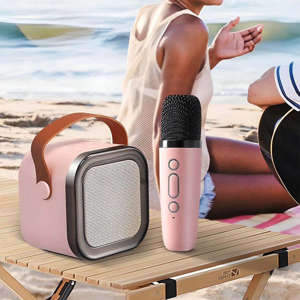 Mini-karaoke set met draadloze microfoons - Storebay.nl