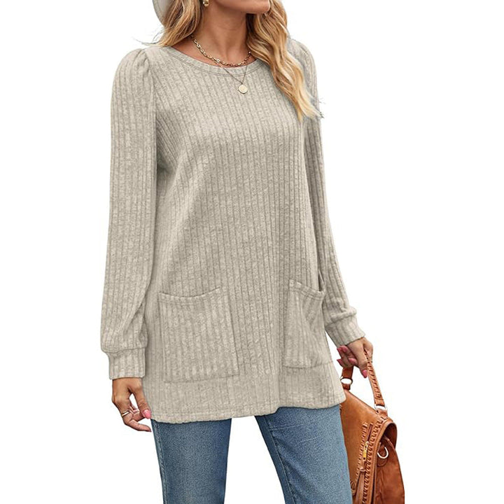 Warme dames sweater jurk met zakken | Herfst & winter