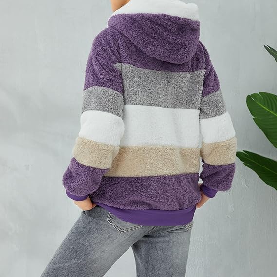 Warme dames fluffy vest | Teddy trui met rits