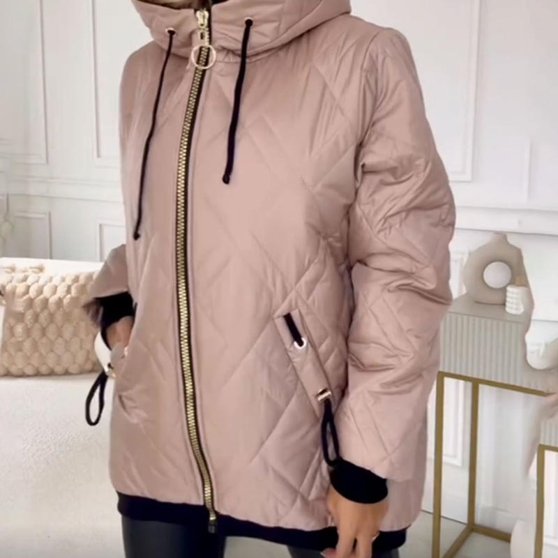 Dames winterjas | Warme parka met capuchon en voering