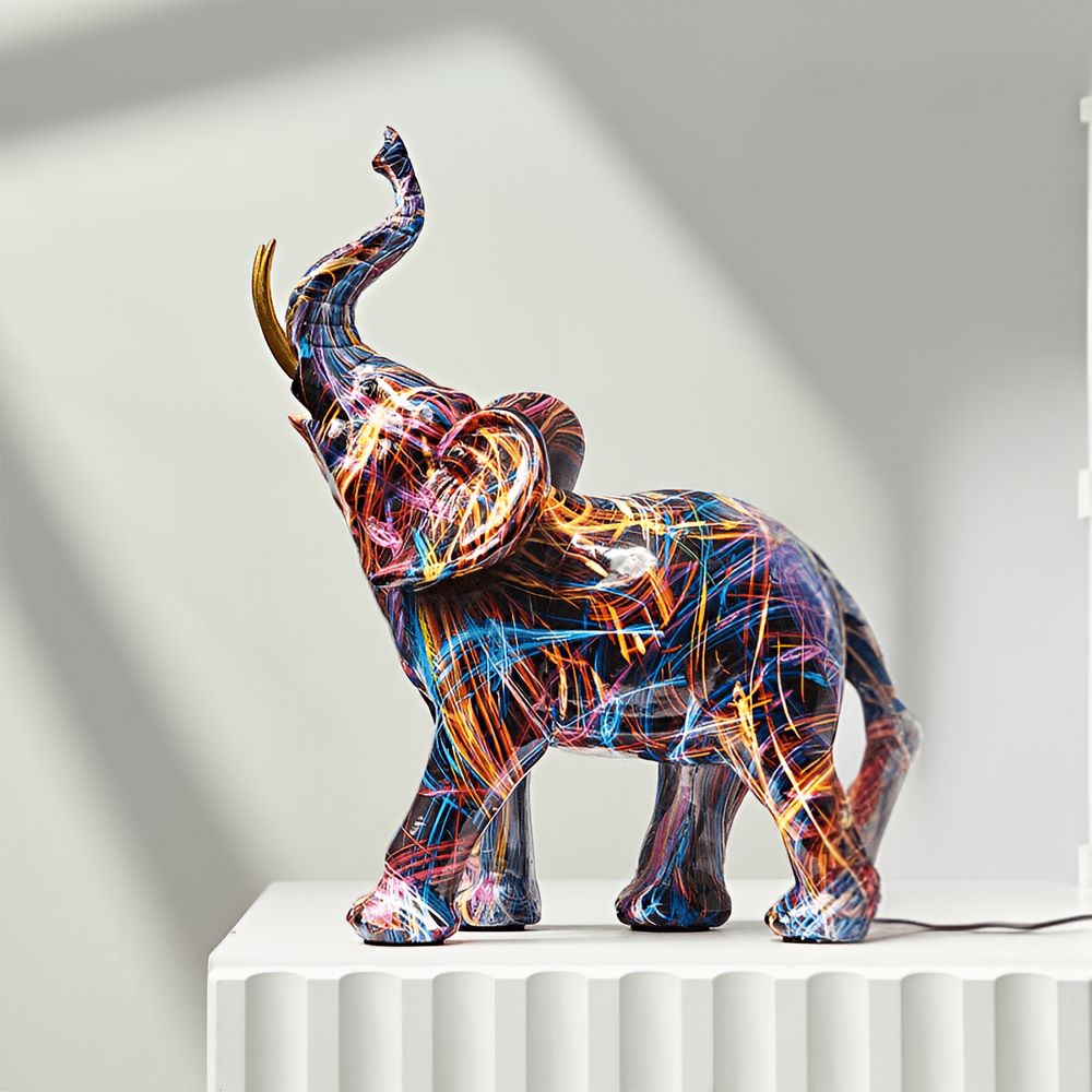 StreetArt Elephant™ | Kleurrijk graffiti olifant decorstuk