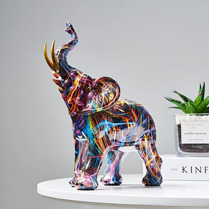 StreetArt Elephant™ | Kleurrijk graffiti olifant decorstuk