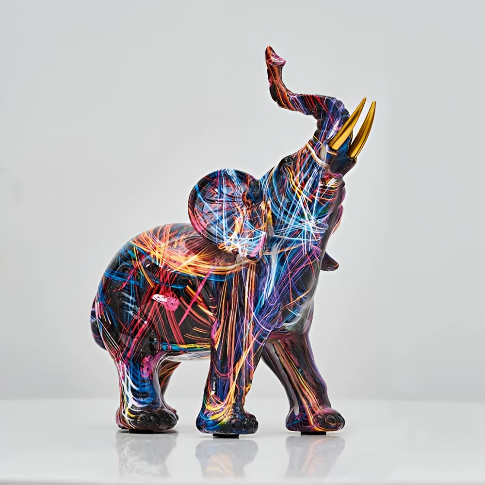 StreetArt Elephant™ | Kleurrijk graffiti olifant decorstuk