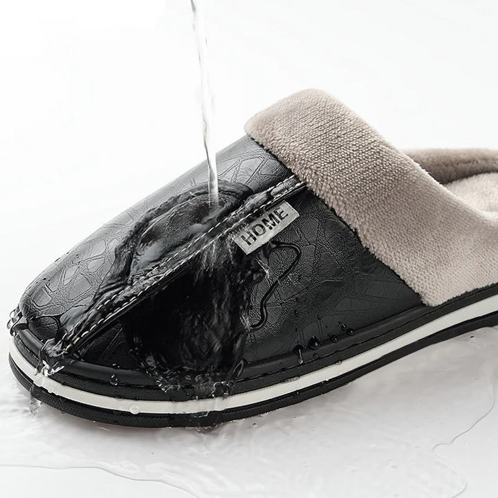 Heren pantoffels | Warme sloffen met fleece voering voor thuis