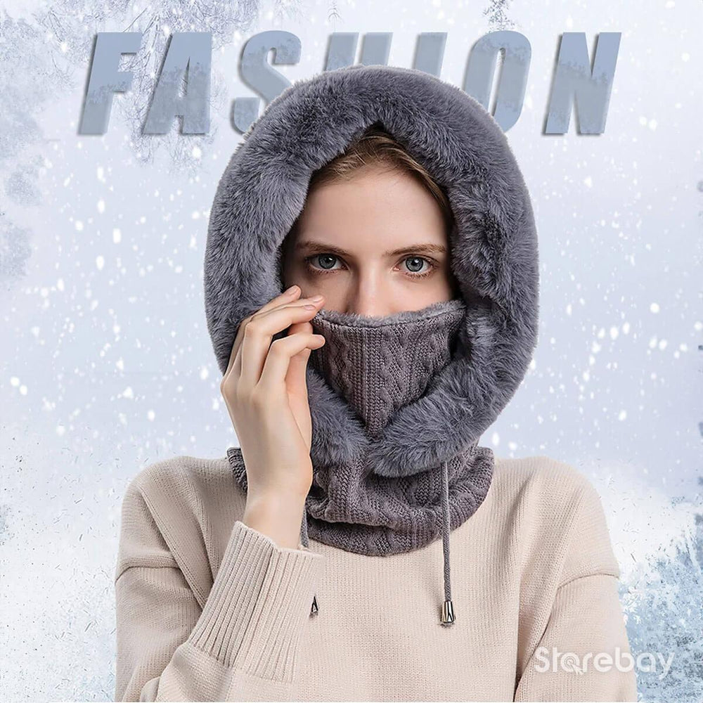 WinterCozy | Warme gebreide capuchon sjaal - Storebay.nl