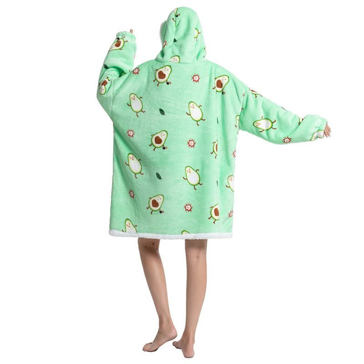 Shoodie™ New Avocado | Heb het nooit meer koud met deze warme fleece hoodie deken! - Storebay.nl