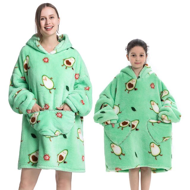 Shoodie™ New Avocado | Heb het nooit meer koud met deze warme fleece hoodie deken! - Storebay.nl