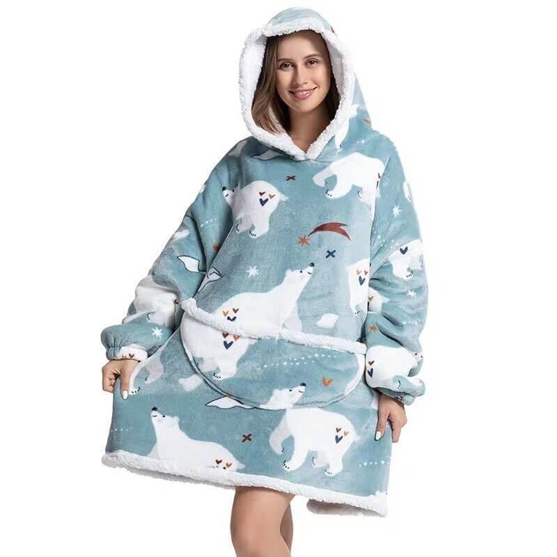 LATH.PIN Hoodiedeken, draagbaar, verlengd, oversized, trui, draagbare hoody, gezellige deken-sweatshirt met mouwen en enorme zakken voor volwassenen, uniseks, Roze Capybara, One size LATH.PIN Hoodiedeken, draagbaar, verlengd, oversized, trui, draagbare hoody, gezellige deken-sweatshirt met mouwen en enorme zakken voor volwassenen, uniseks, Roze Capybara, One size