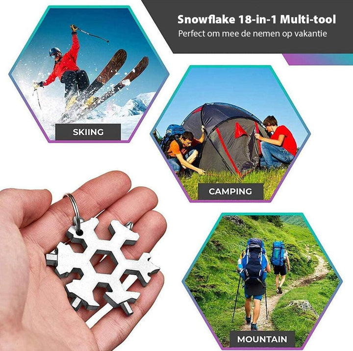 Snowflake 18-in-1 Multi-tool | Altijd klaar voor elke klus - Storebay.nl